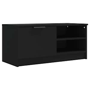 TV skříňka černá 80 x 35 x 36,5 cm kompozitní dřevo - obrázek 2