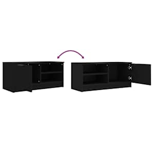 TV skříňka černá 80 x 35 x 36,5 cm kompozitní dřevo - obrázek 8