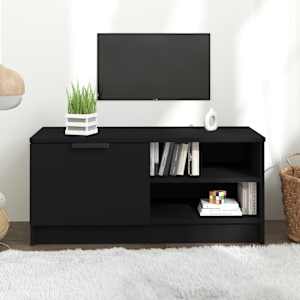 TV skříňka černá 80 x 35 x 36,5 cm kompozitní dřevo - obrázek 1