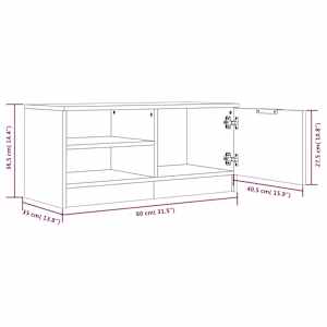 TV skříňka dub sonoma 80 x 35 x 36,5 cm kompozitní dřevo - obrázek 9