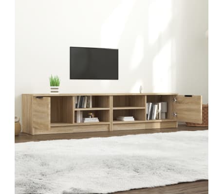 vidaXL Szafki pod TV, 2 szt., dąb sonoma, 80x35x36,5 cm