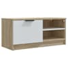 vidaXL telerikapp, valge ja Sonoma, 80x35x36,5 cm, tehispuit