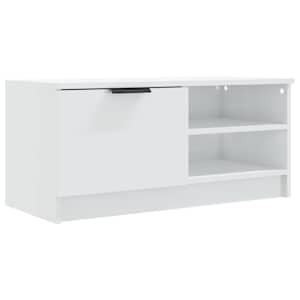 TV skříňka bílá s vysokým leskem 80x35x36,5 cm kompozitní dřevo - obrázek 2