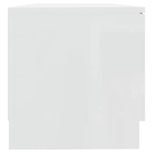 TV skříňka bílá s vysokým leskem 80x35x36,5 cm kompozitní dřevo - obrázek 6
