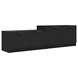 TV skříňka černá 158,5 x 36 x 45 cm kompozitní dřevo - obrázek 2