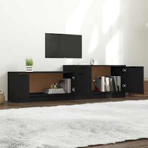 TV skříňka černá 158,5 x 36 x 45 cm kompozitní dřevo - obrázek 3