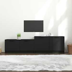 TV skříňka černá 158,5 x 36 x 45 cm kompozitní dřevo - obrázek 1