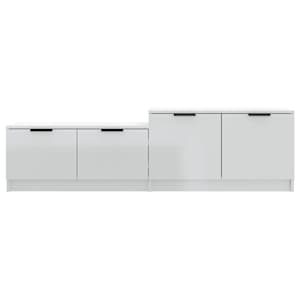 TV skříňka lesklá bílá 158,5 x 36 x 45 cm kompozitní dřevo - obrázek 5