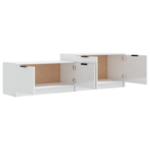 TV skříňka lesklá bílá 158,5 x 36 x 45 cm kompozitní dřevo - obrázek 6