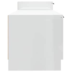 TV skříňka lesklá bílá 158,5 x 36 x 45 cm kompozitní dřevo - obrázek 7