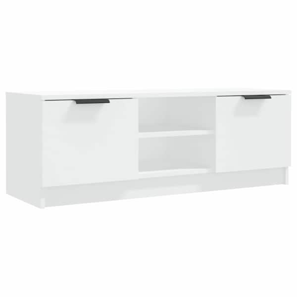 vidaXL telerikapp, valge, 102x35x36,5 cm, tehispuit