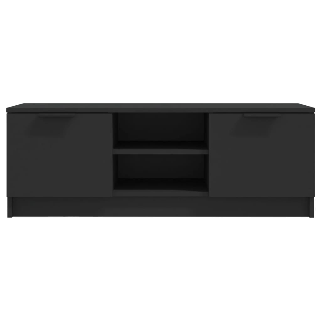 fekete szerelt fa TV-szekrény 102 x 35 x 36,5 cm