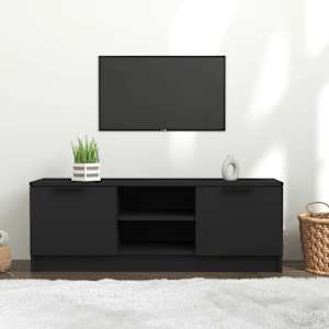 TV skříňka černá 102 x 35 x 36,5 cm kompozitní dřevo - obrázek 1