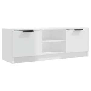 TV skříňka bílá vysoký lesk 102 x 35 x 36,5 cm kompozitní dřevo - obrázek 2