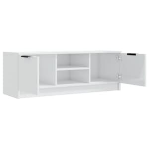 TV skříňka bílá vysoký lesk 102 x 35 x 36,5 cm kompozitní dřevo - obrázek 4