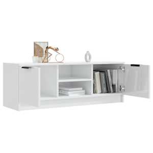 TV skříňka bílá vysoký lesk 102 x 35 x 36,5 cm kompozitní dřevo - obrázek 7