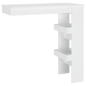 vidaXL seina baarilaud, valge, 102x45x103,5 cm, tehispuit