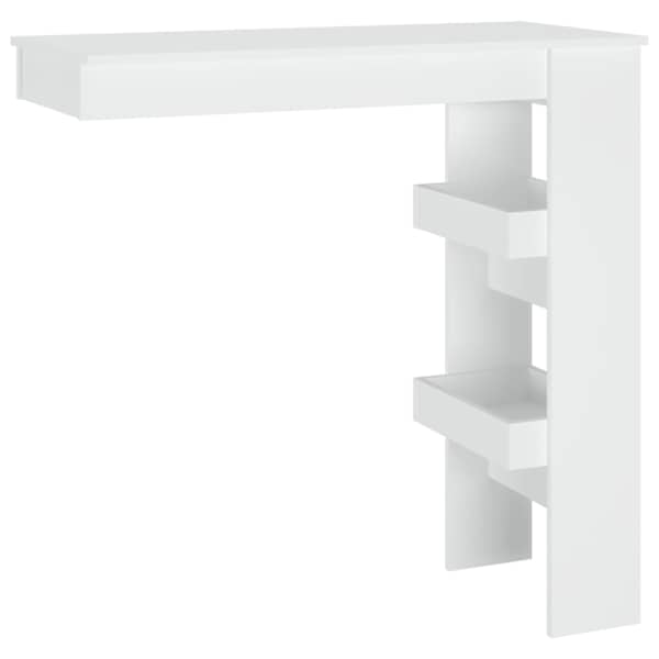 vidaXL seina baarilaud, valge, 102x45x103,5 cm, tehispuit