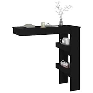 Nástěnný barový stolek černý 102x45x103,5 cm kompozitní dřevo - obrázek 7