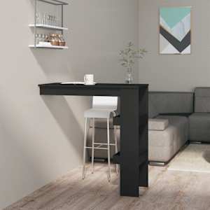 Nástěnný barový stolek černý 102x45x103,5 cm kompozitní dřevo - obrázek 1