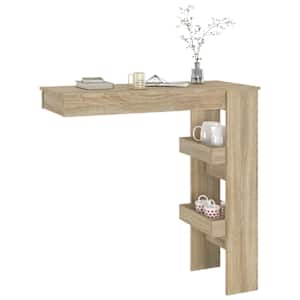 Nástěnný barový stolek sonoma 102x45x103,5 cm kompozitní dřevo - obrázek 7