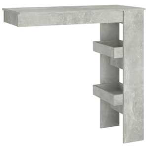 Nástěnný barový stolek betonově šedý 102 x 45 x 103,5 cm - obrázek 2