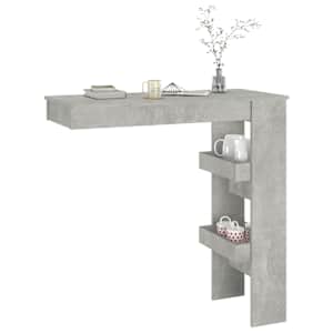Nástěnný barový stolek betonově šedý 102 x 45 x 103,5 cm - obrázek 7
