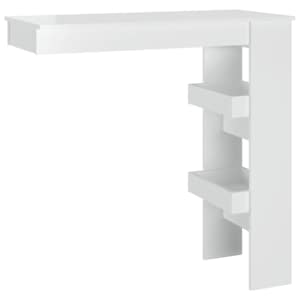 Nástěnný barový stolek bílý vysoký lesk 102x45x103,5cm kompozit - obrázek 2