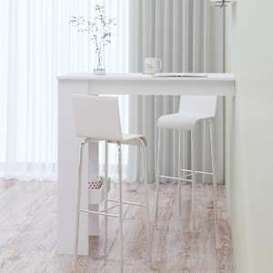Nástěnný barový stolek bílý vysoký lesk 102x45x103,5cm kompozit - obrázek 6
