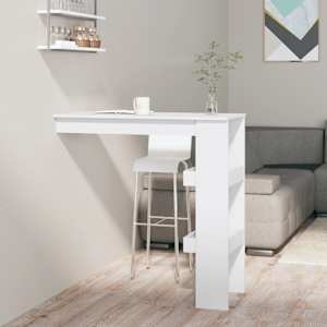 Nástěnný barový stolek bílý vysoký lesk 102x45x103,5cm kompozit - obrázek 1