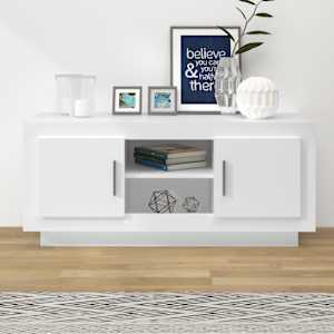 TV skříňka bílá 102 x 35 x 45 cm kompozitní dřevo - obrázek 1