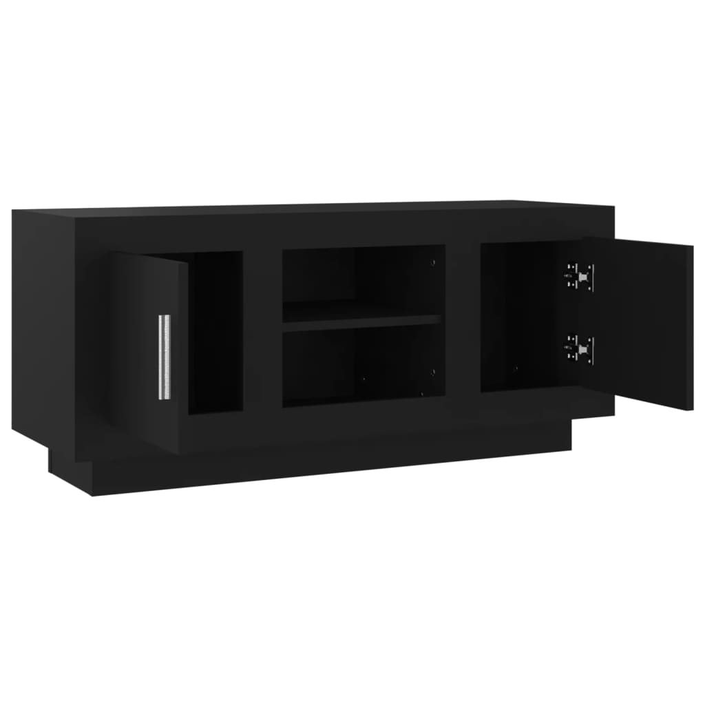 Meuble TV Noir 102x35x45 cm Bois d’ingénierie | meublestv.fr 8