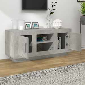 TV skříňka betonově šedá 102 x 35 x 45 cm kompozitní dřevo - obrázek 3
