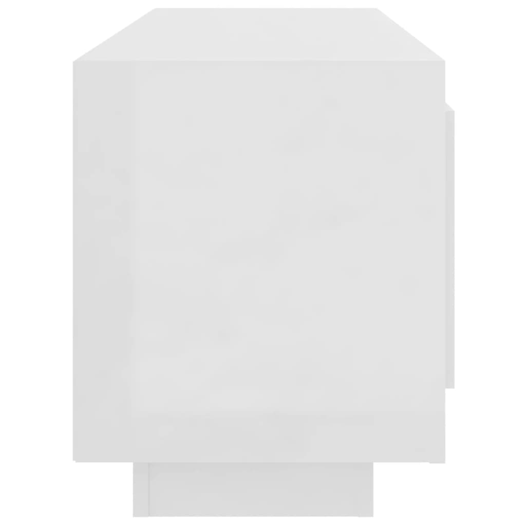 Meuble TV Blanc brillant 102x35x45 cm Bois d’ingénierie | meublestv.fr 7