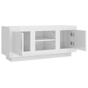 TV skříňka bílá s vysokým leskem 102x35x45 cm kompozitní dřevo - obrázek 7