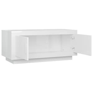 Konferenční stolek lesklý bílý 102x50x45 cm kompozitní dřevo - obrázek 5