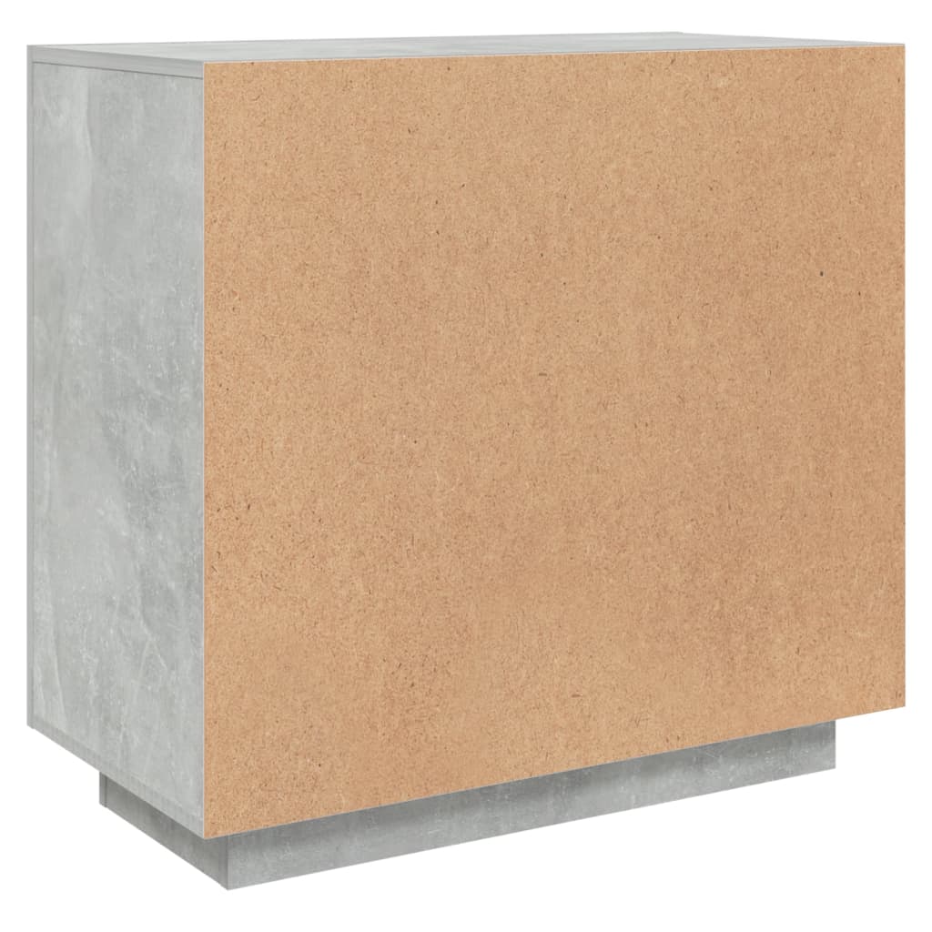 betonszürke szerelt fa tálalóasztal 80 x 40 x 75 cm