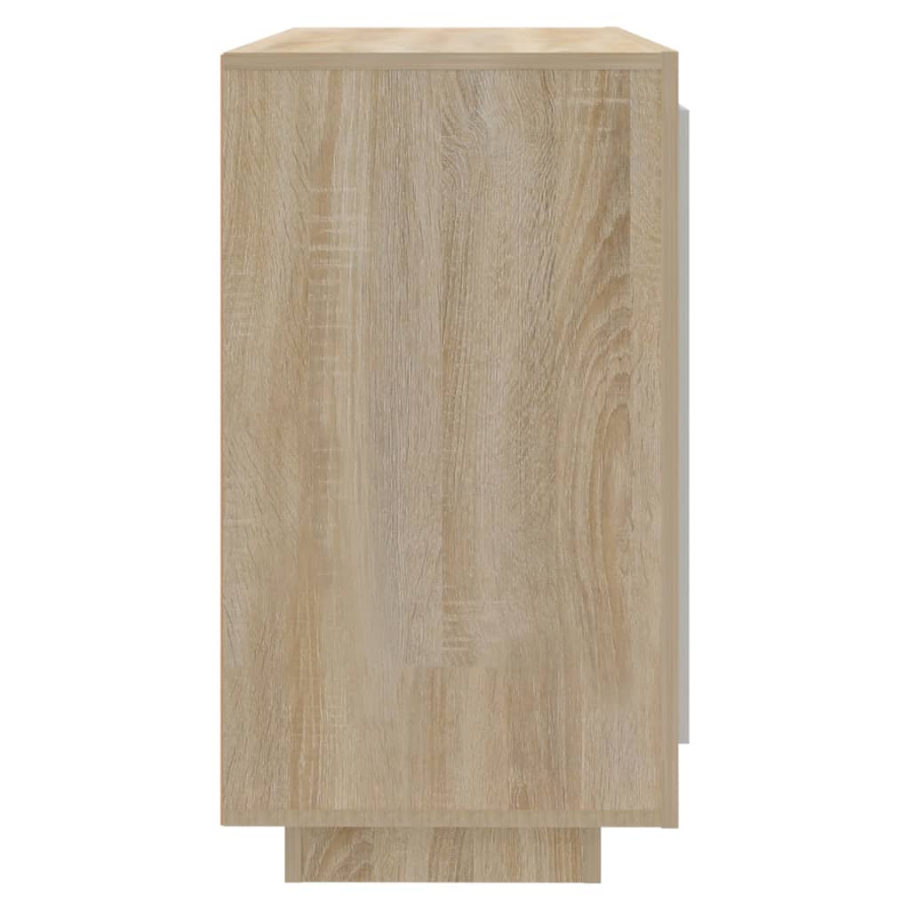 Příborník bílý a dub sonoma 80 x 40 x 75 cm kompozitní dřevo