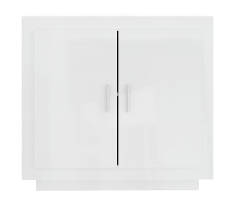 vidaXL &Scaron;oninė spintelė, balta, 80x40x75cm, apdirbta mediena, blizgi