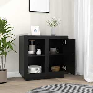 vidaXL Μπουφές Μαύρος 80 x 40 x 75 εκ.
