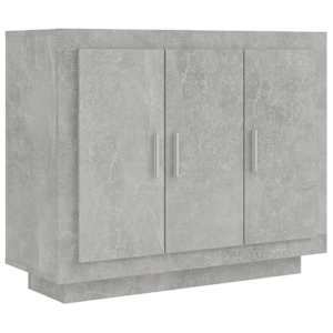 vidaXL puhvetkapp, betoonhall, 92x35x75 cm, tehispuit