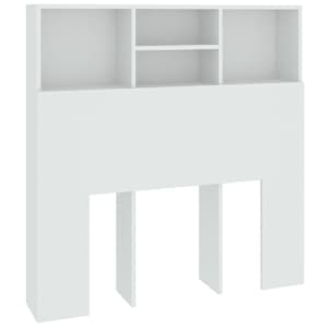 Čelo postele s úložným prostorem bílé 100 x 19 x 103,5 cm - obrázek 2