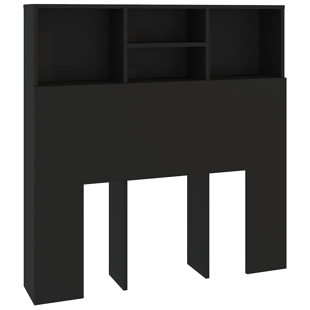 E-shop vidaXL Čelo postele so skrinkou čierne 100x19x103,5 cm