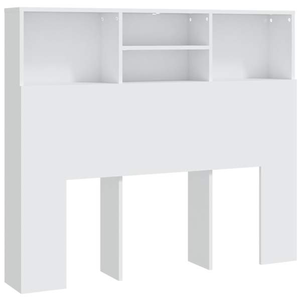 vidaXL voodipeatsi kapp, valge, 120 x 19 x 103,5 cm