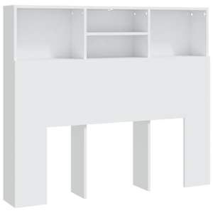 Čelo postele s úložným prostorem bílé 120 x 19 x 103,5 cm - obrázek 2