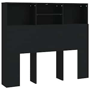 Čelo postele s úložným prostorem černé 120 x 19 x 103,5 cm - obrázek 2
