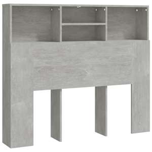 Čelo postele s úložným prostorem betonově šedé 120x19x103,5 cm - obrázek 2