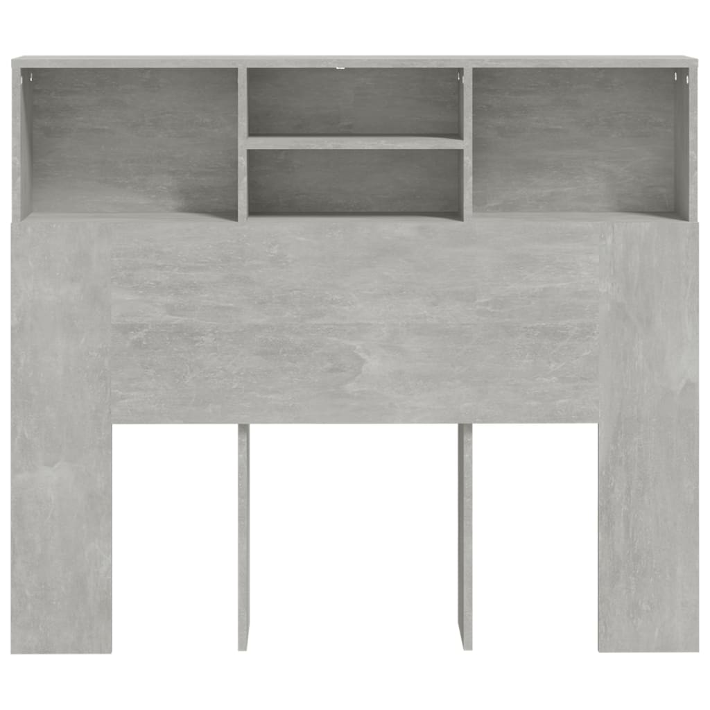 gultas galvgalis ar plauktu, betona pelēks, 120x19x103,5 cm | Stepinfit.lv