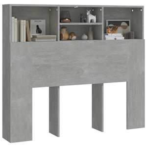 Čelo postele s úložným prostorem betonově šedé 120x19x103,5 cm - obrázek 4