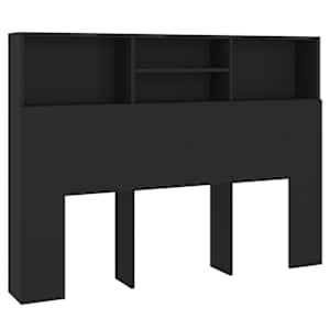 Čelo postele s úložným prostorem černé 140 x 19 x 103,5 cm - obrázek 2